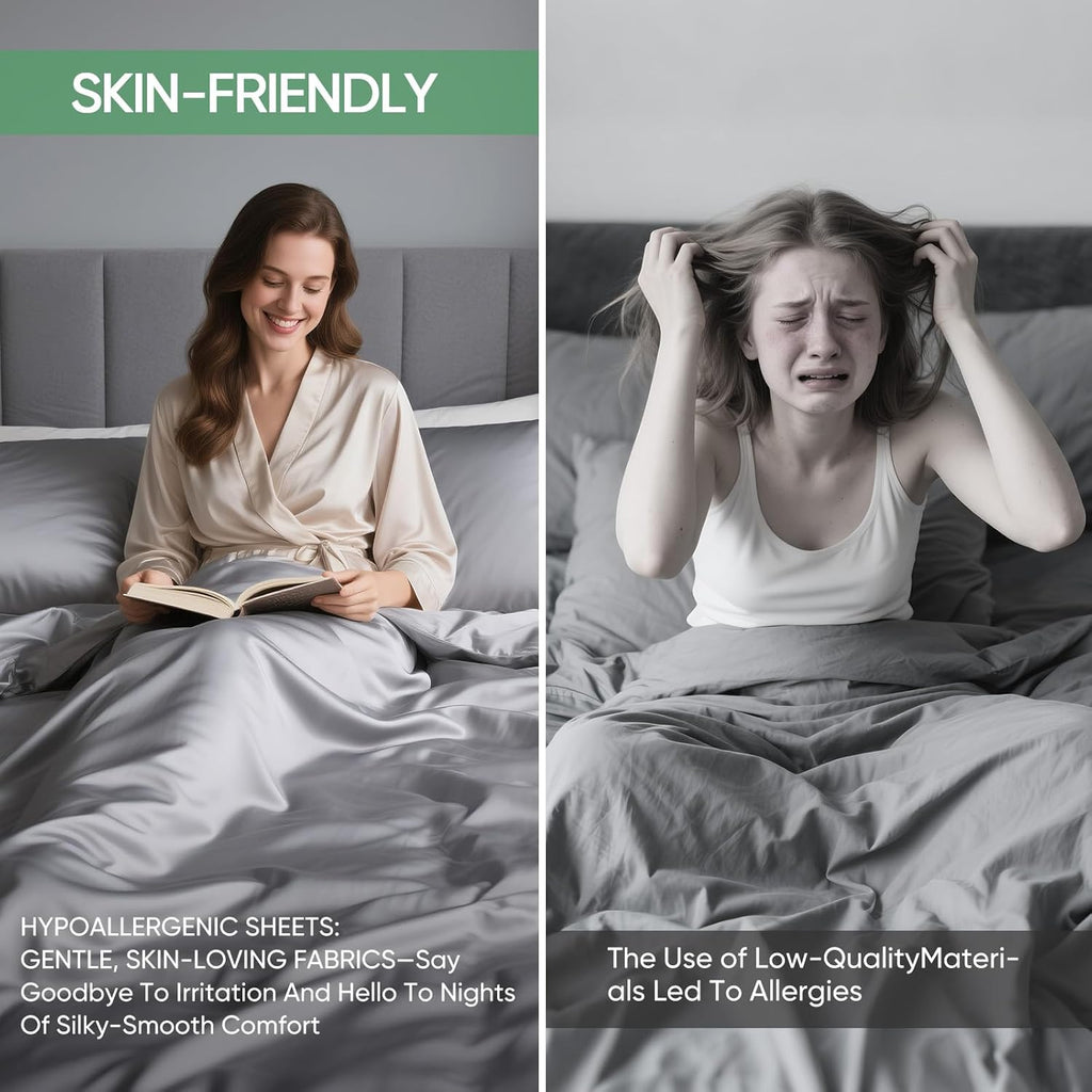 Luxury Organic Tencel & Viscose from Bamboo Cooling Sheet Set
