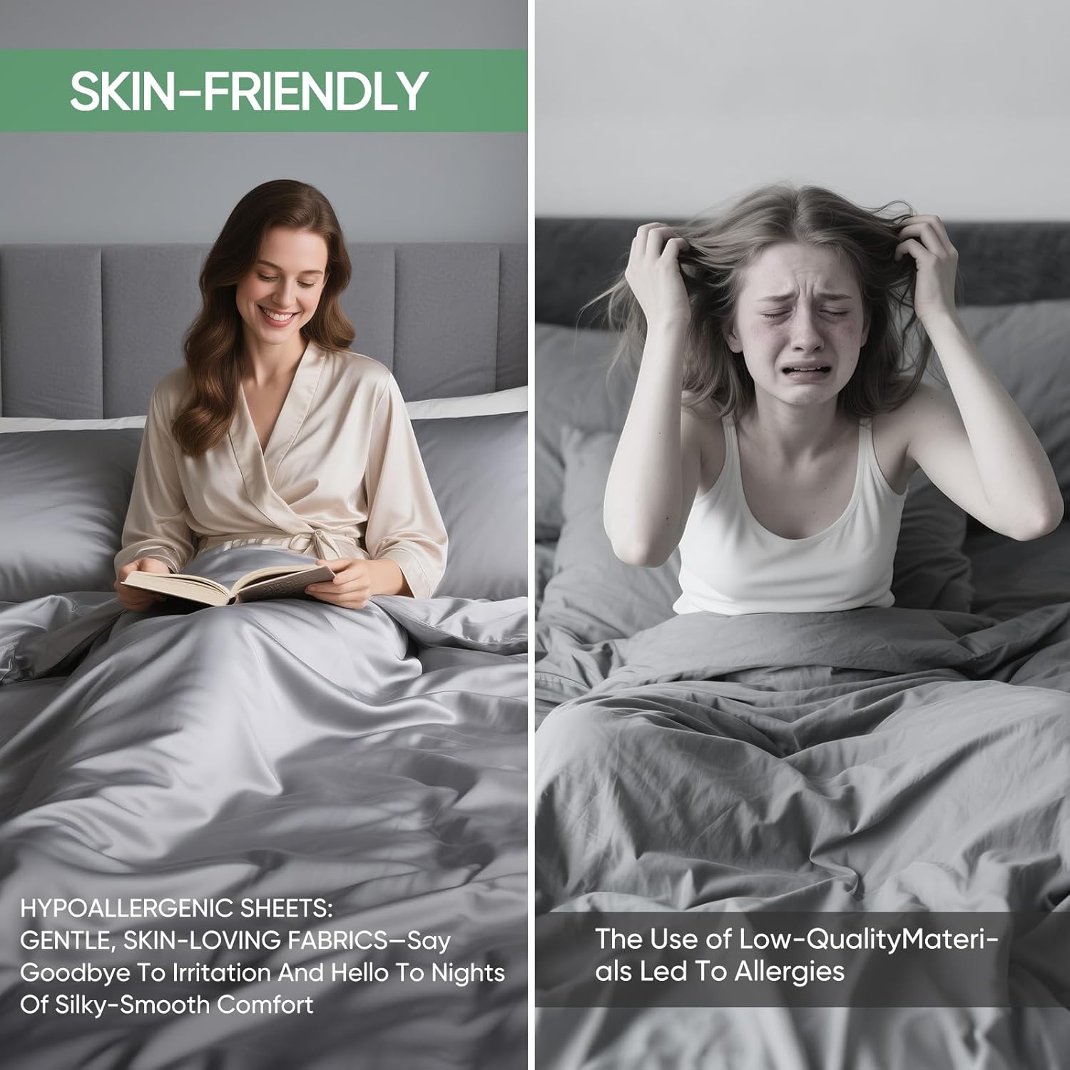 Luxury Organic Tencel & Viscose from Bamboo Cooling Sheet Set