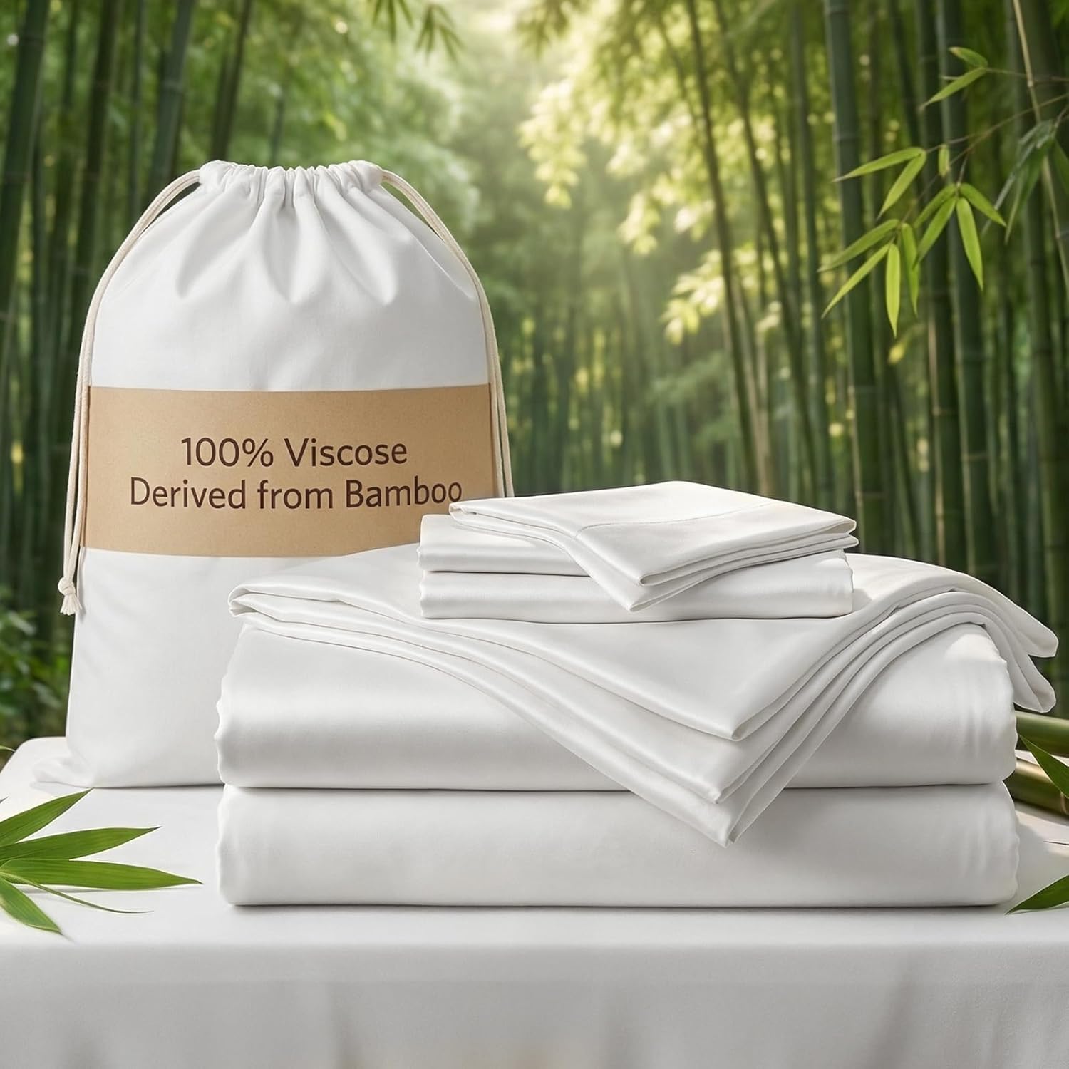 Real 100% Viscose Derived from Bamboo Sheets Set