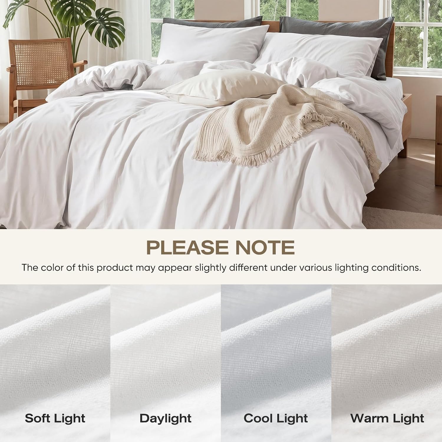 100% Pure French Flax Linen Blend Duvet Cover Set