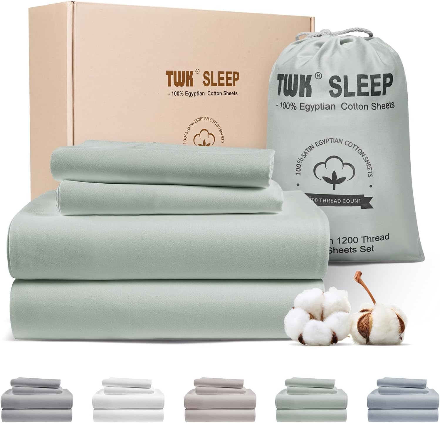 1200 TC 100% Egyptian Long-Staple Cotton Sheets