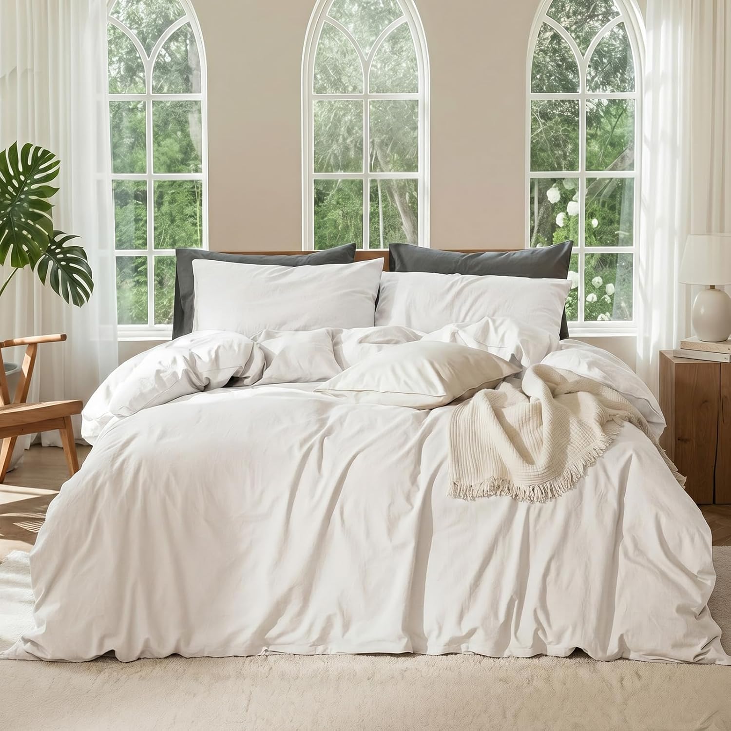 100% Pure French Flax Linen Blend Duvet Cover Set