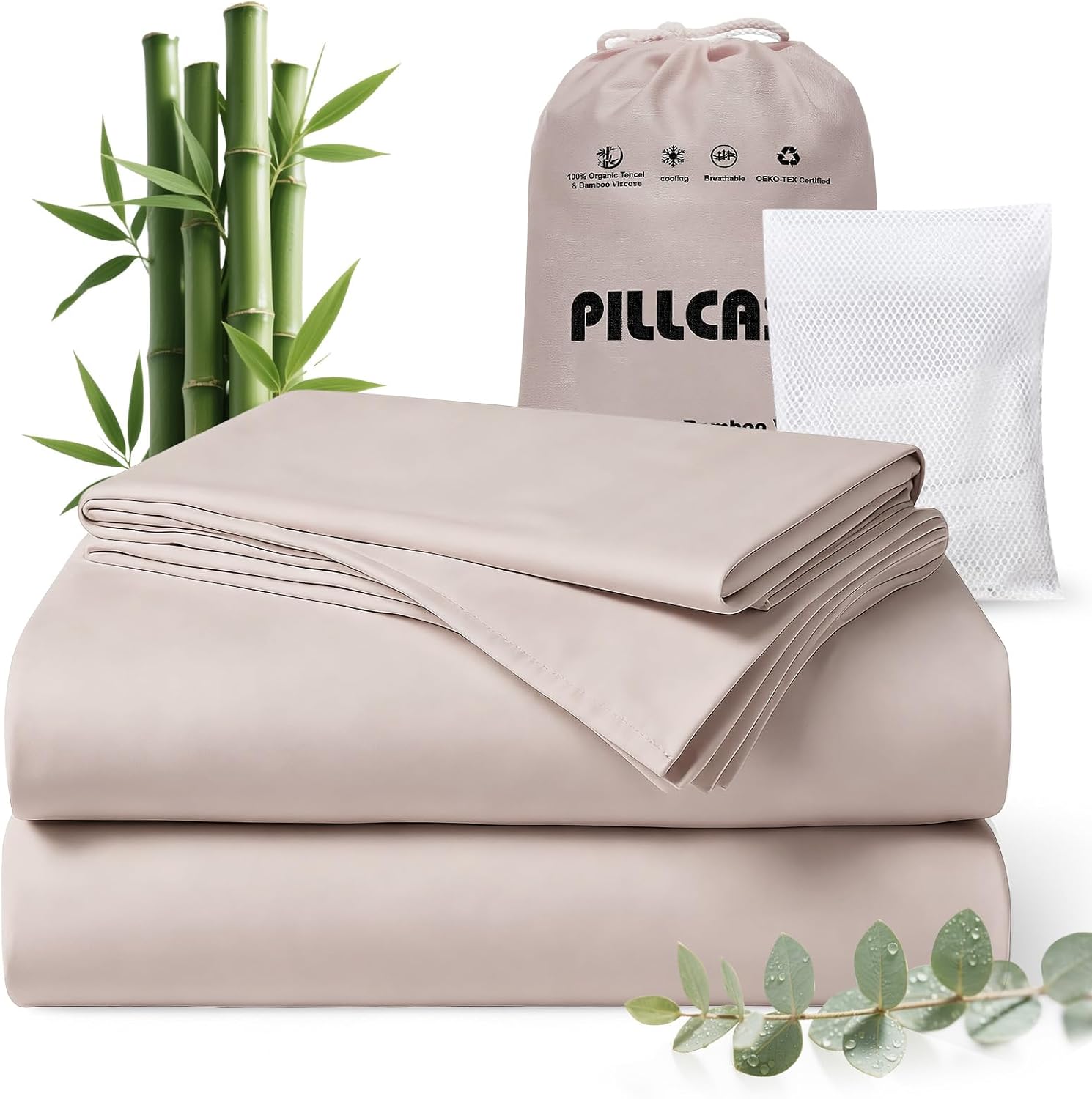 Luxury Organic Tencel & Viscose from Bamboo Cooling Sheet Set