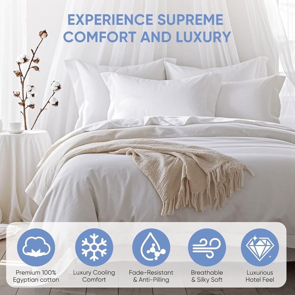 1200 TC 100% Egyptian Long-Staple Cotton Sheets