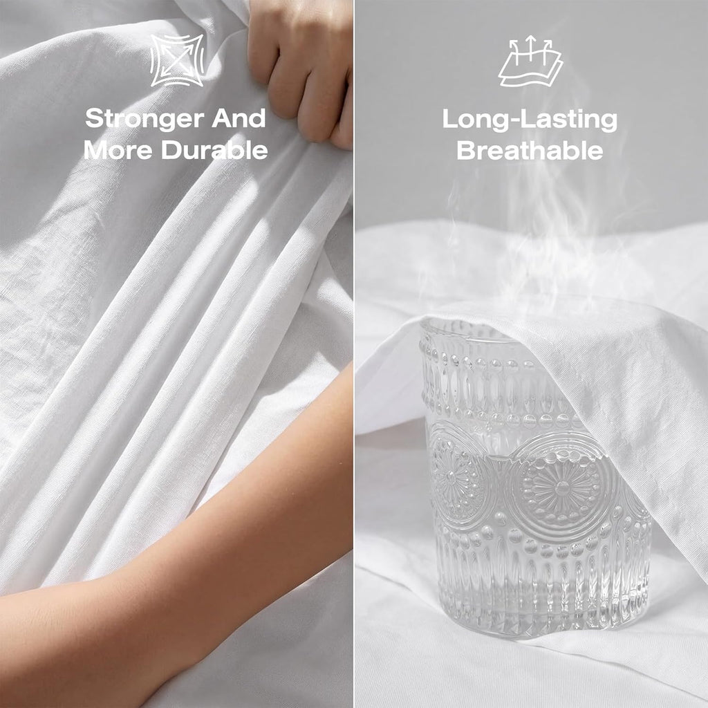 100% Pure French Flax Linen Blend Duvet Cover Set