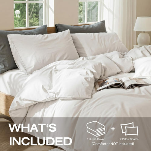 100% Pure French Flax Linen Blend Duvet Cover Set