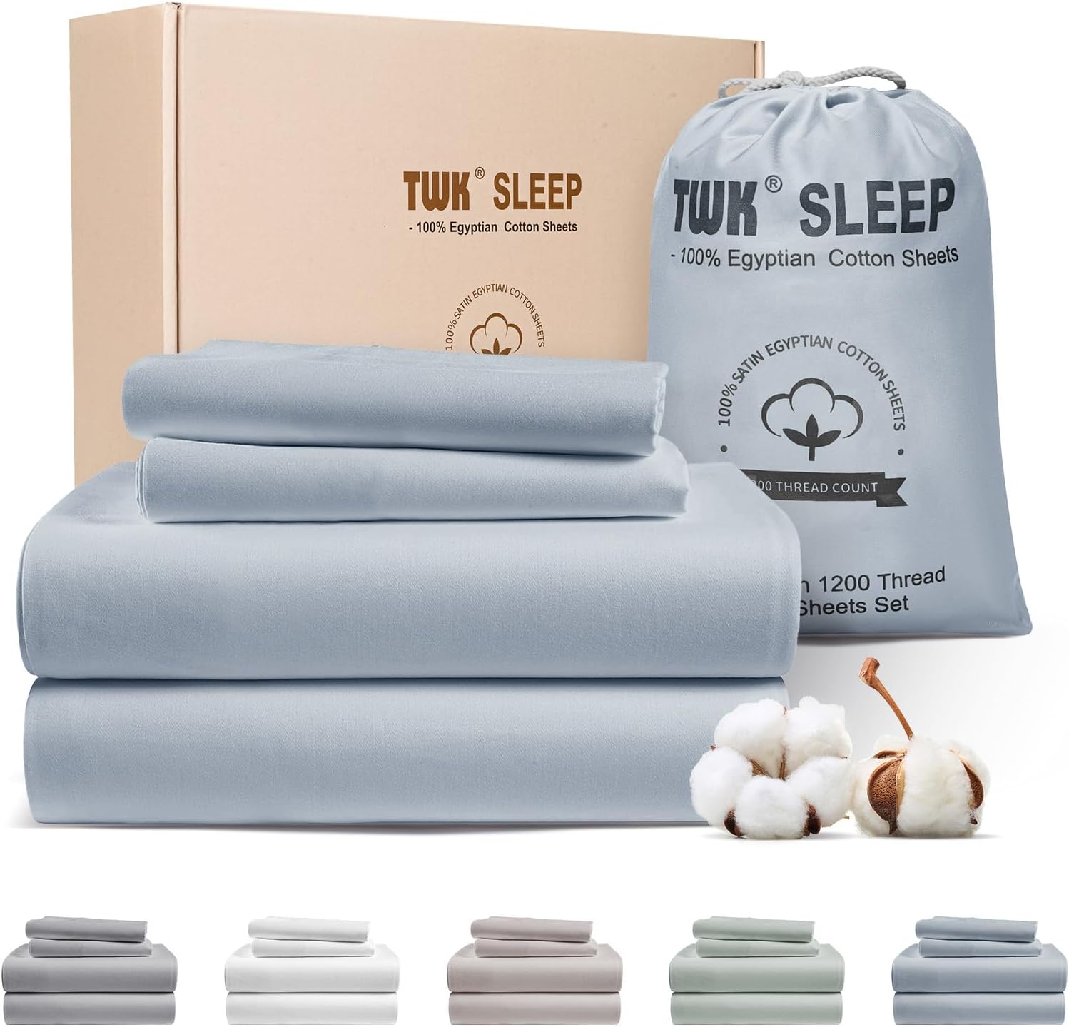 1200 TC 100% Egyptian Long-Staple Cotton Sheets