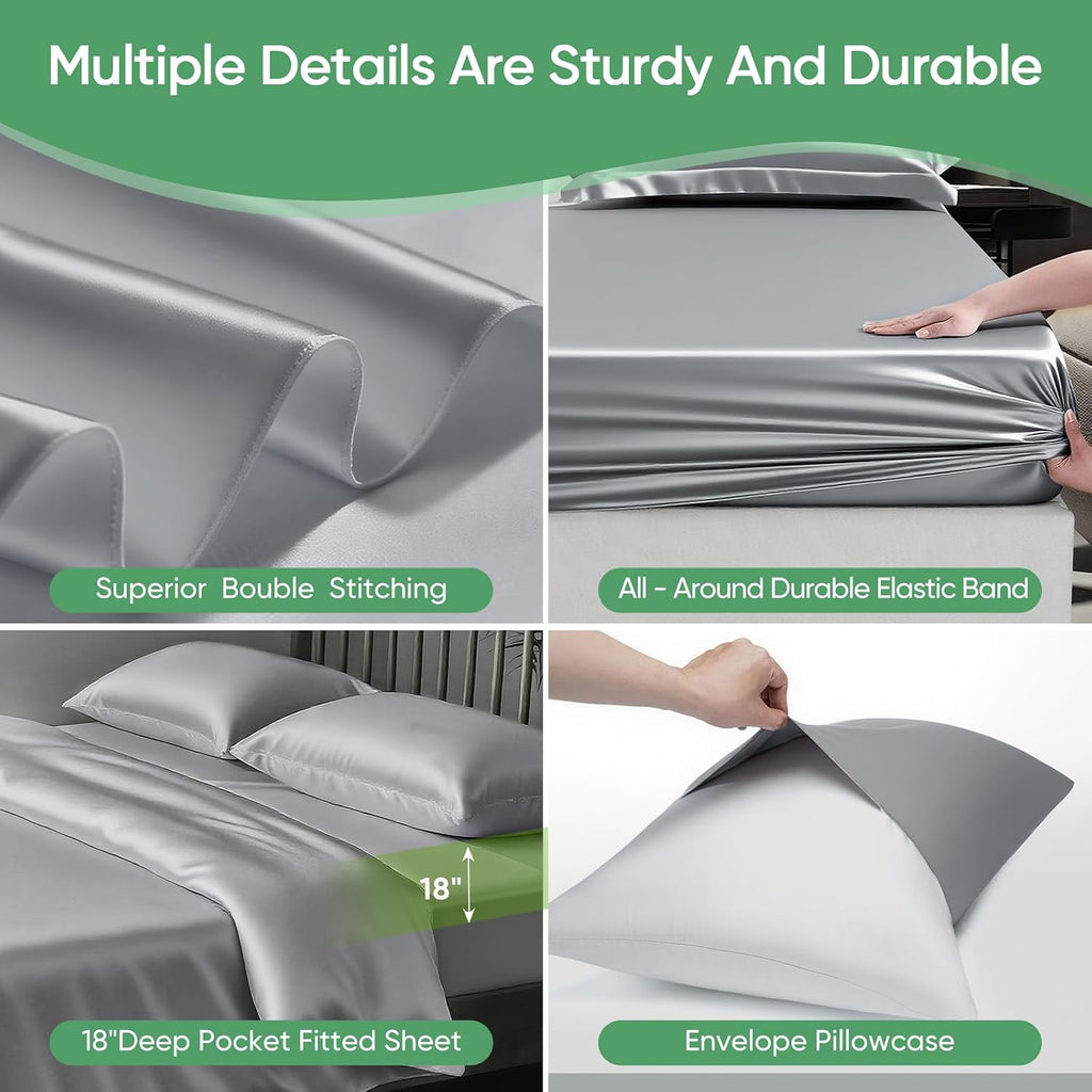 Luxury Organic Tencel & Viscose from Bamboo Cooling Sheet Set