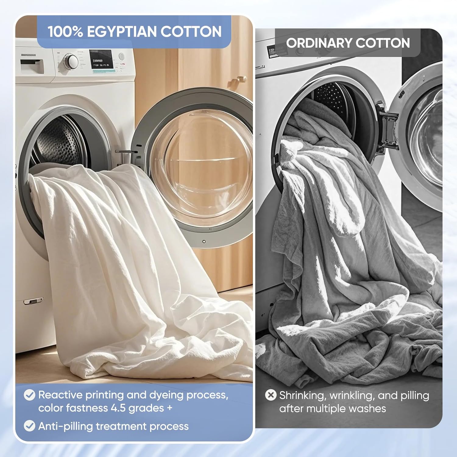 1200 TC 100% Egyptian Long-Staple Cotton Sheets