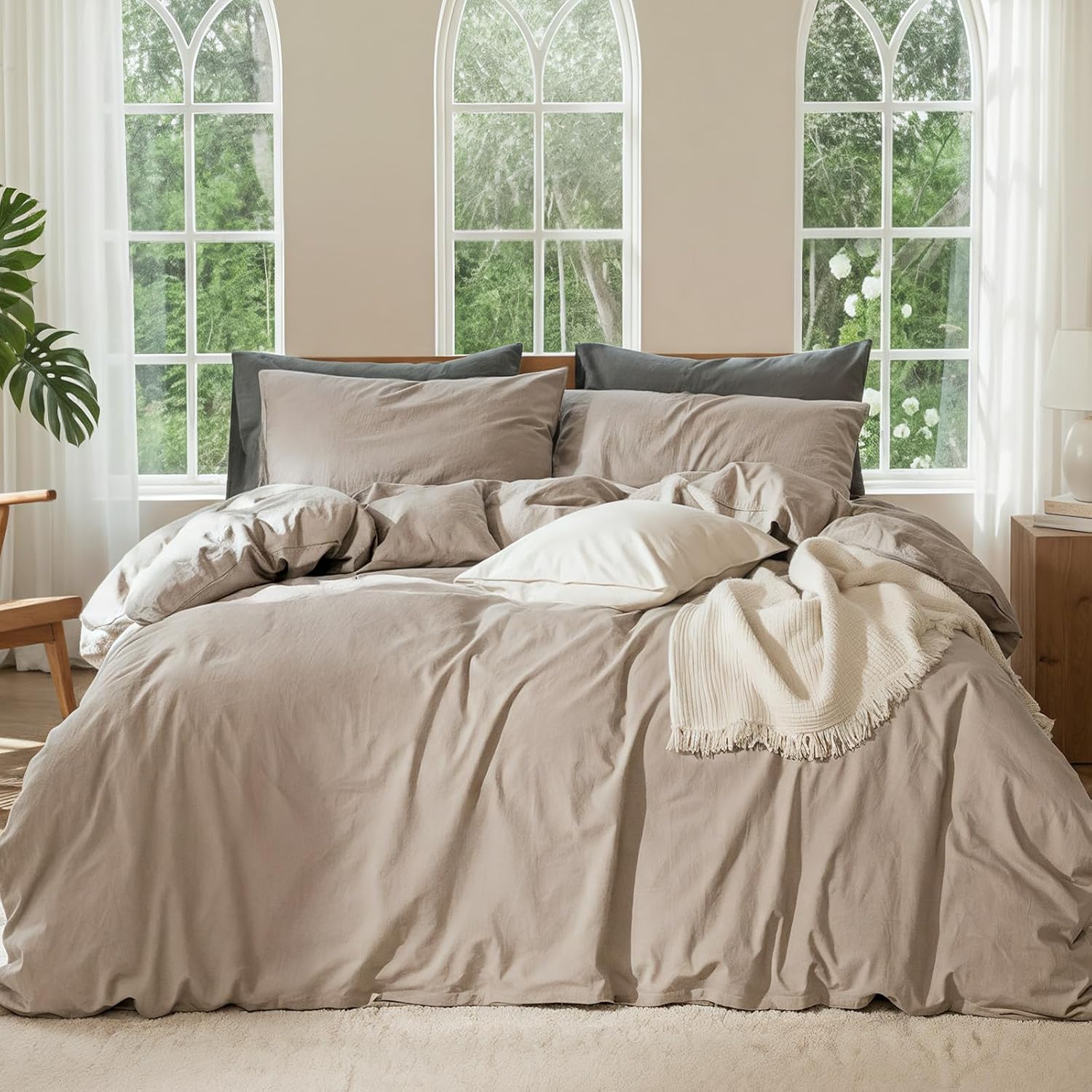 100% Pure French Flax Linen Blend Duvet Cover Set