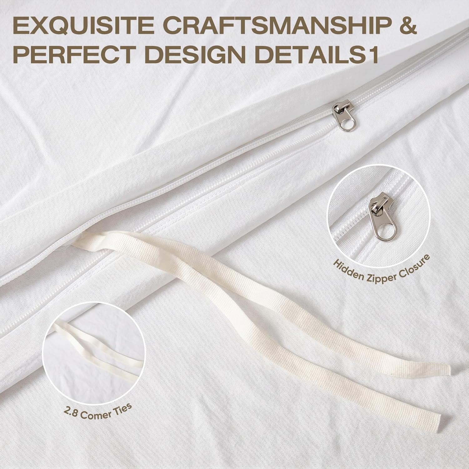 100% Pure French Flax Linen Blend Duvet Cover Set