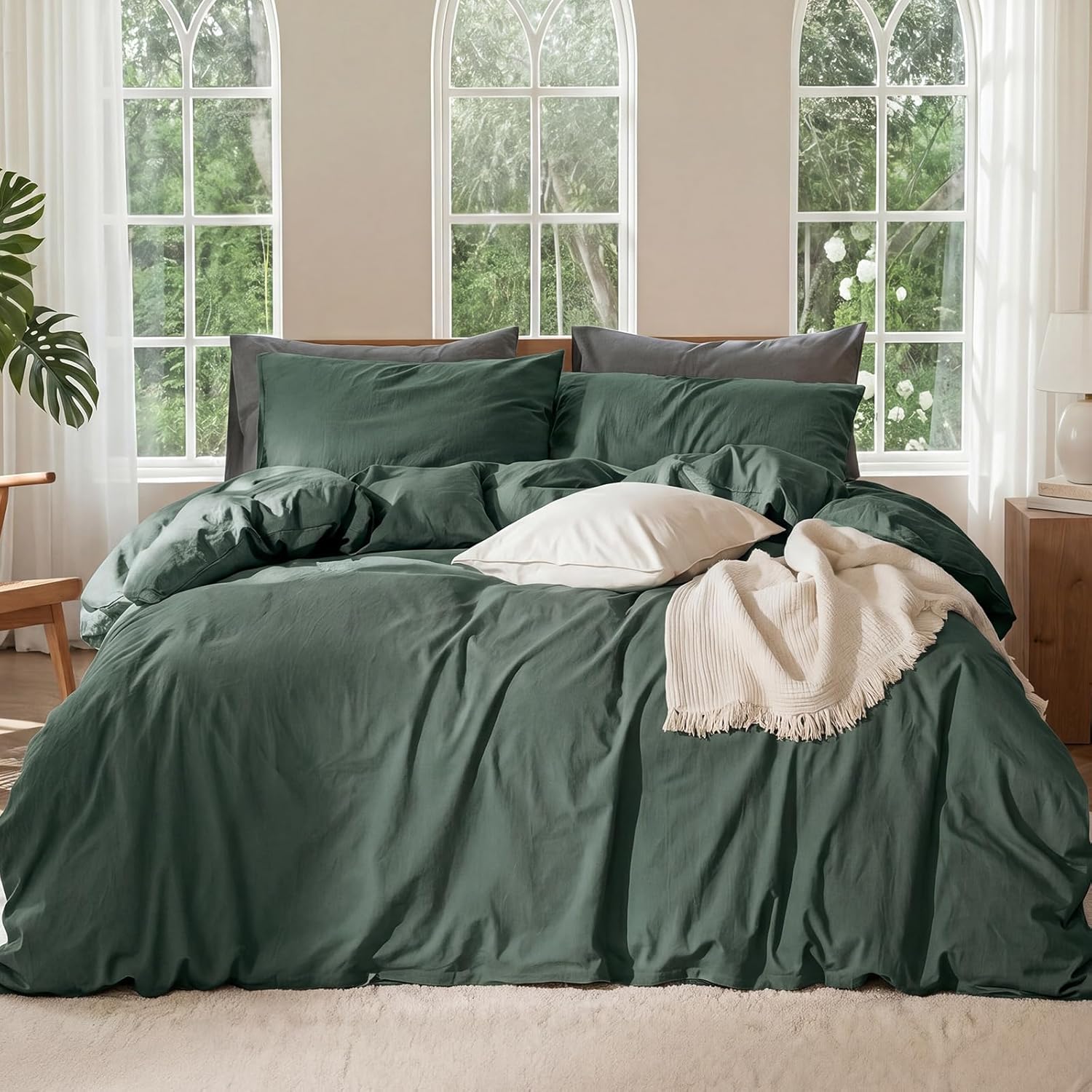 100% Pure French Flax Linen Blend Duvet Cover Set