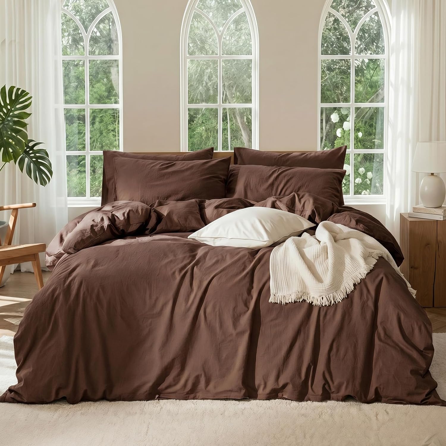 100% Pure French Flax Linen Blend Duvet Cover Set