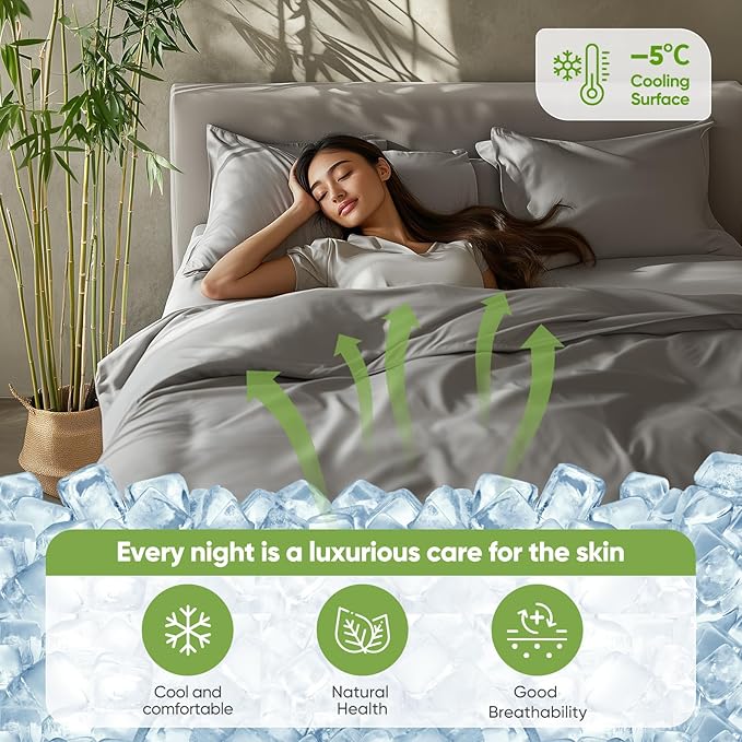 Real 100% Viscose Derived from Bamboo Sheets Set