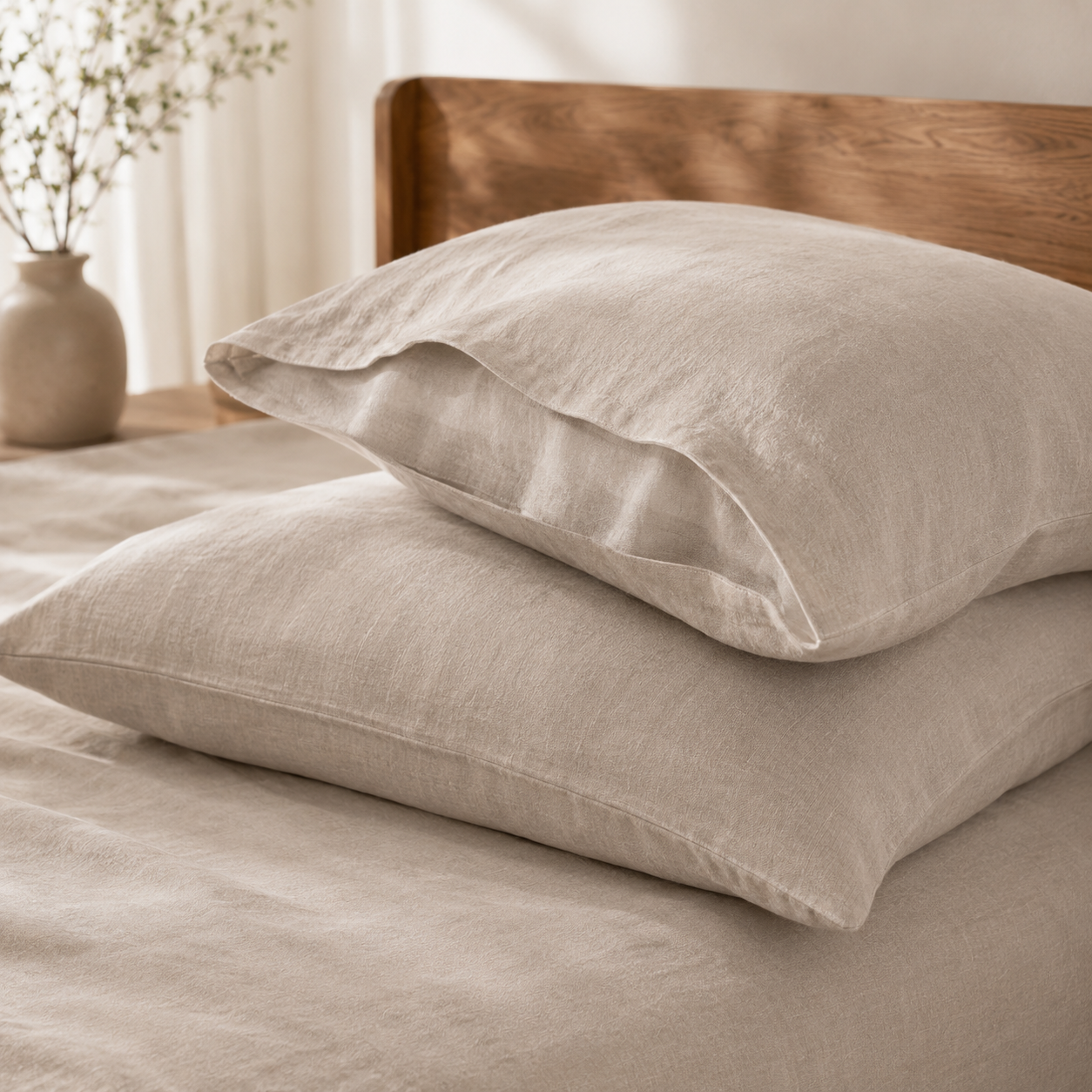 100% Pure Linen Blend Sheets Set-4 Piece