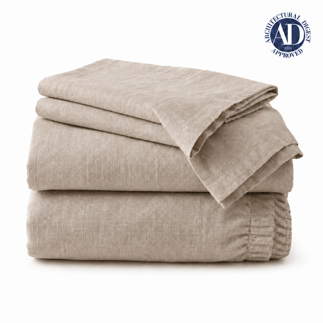 100% Pure Linen Blend Sheets Set-4 Piece