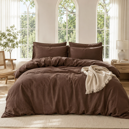 100% Pure French Flax Linen Blend Duvet Cover Set