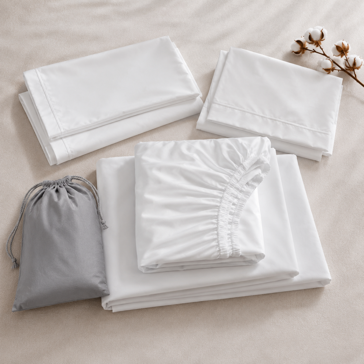 TWK® 1200 TC 100% Egyptian Long-Staple Cotton Sheets